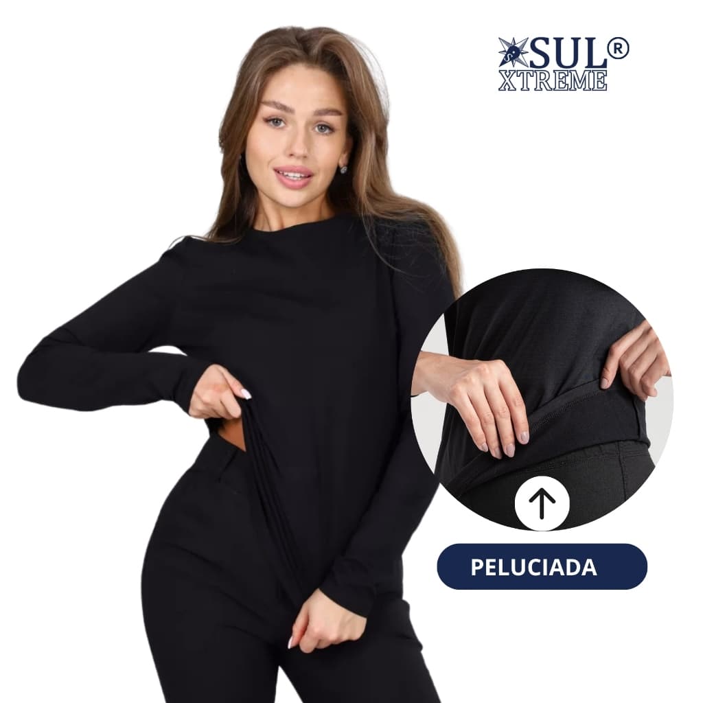 Blusa Térmica Feminina Peluciada Grossa Inverno Frio Neve Sulxtreme