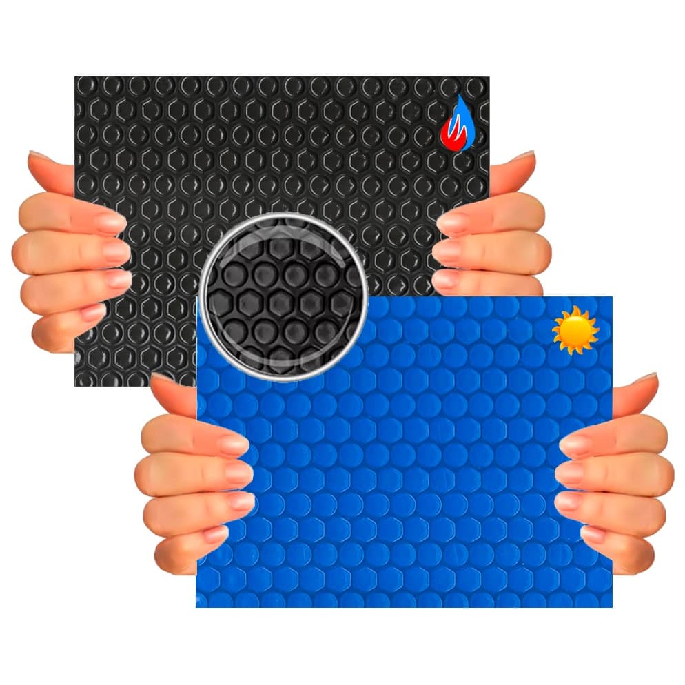 Capa térmica Piscina 8 x 4 Atco azul e preta 300 micras