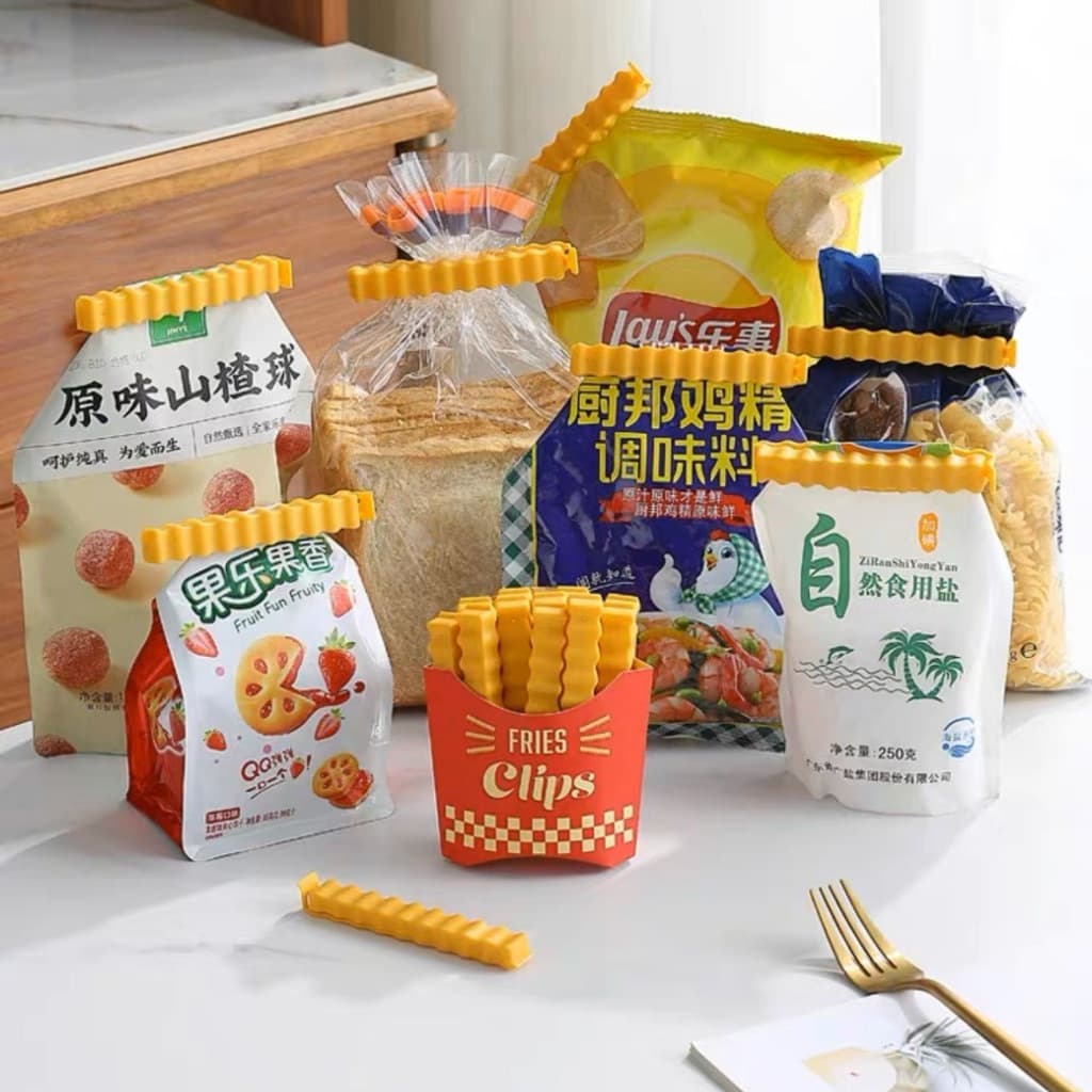 12 pregadores Seladoras Batatas Fritas À Prova De Umidade 12 Clipes De Vedação De Conservação Fresca ÍMã