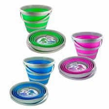 Balde Dobrável Retrátil 3L / 5L / 10 Litros Silicone Original Multiuso Portátil