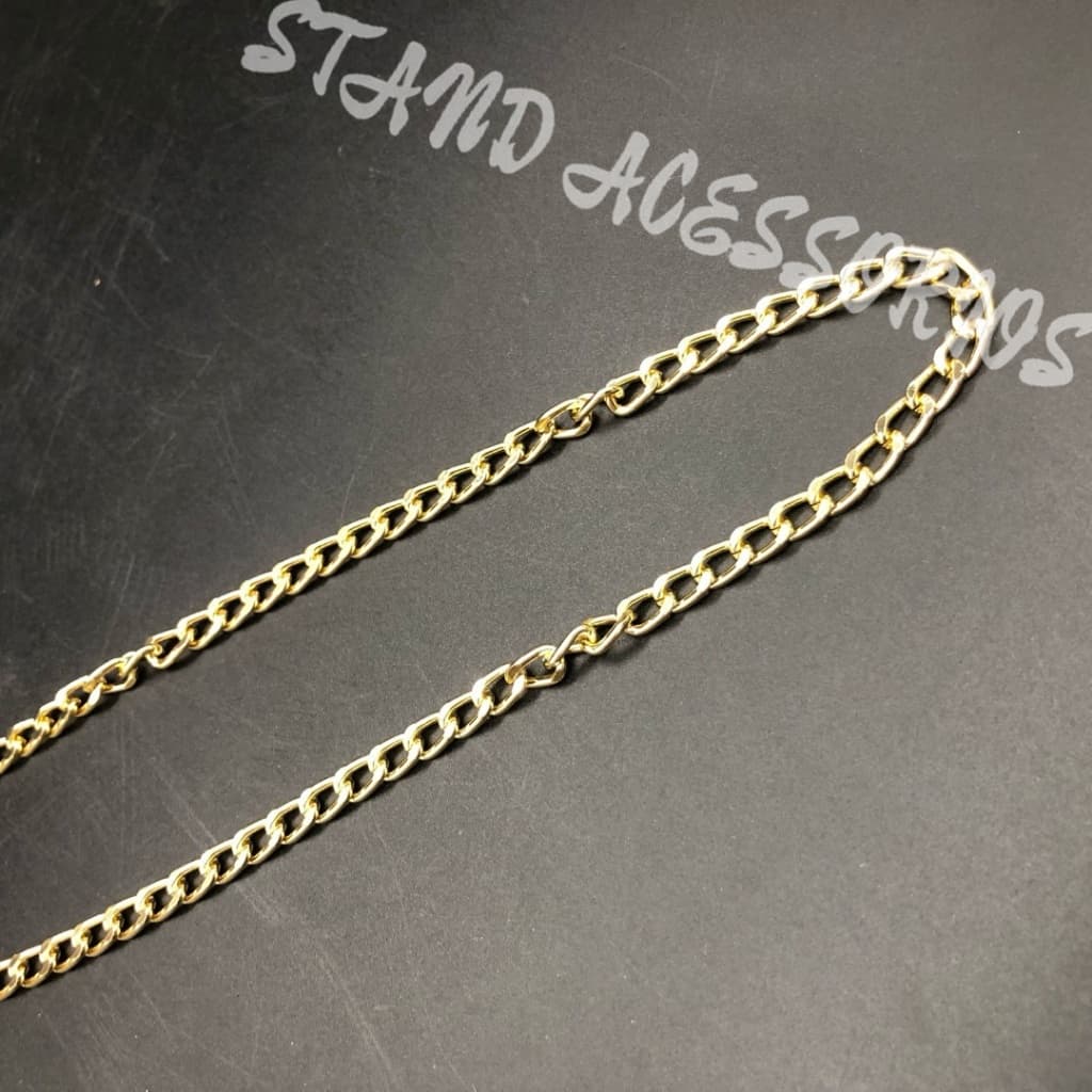 Corrente Dourada ou Prata em Alumínio - 5 Metro Tamanho 5x7.5mm