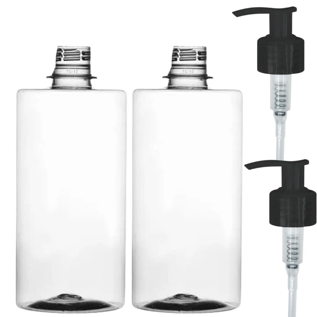 Kit 2 Frascos Pet 1L Com Válvula Pump Dosadora 28/410 Otimo para Shampoo-Condicionador-Sabonete-Alcool em Gel ou liquidos Detergente e etc..