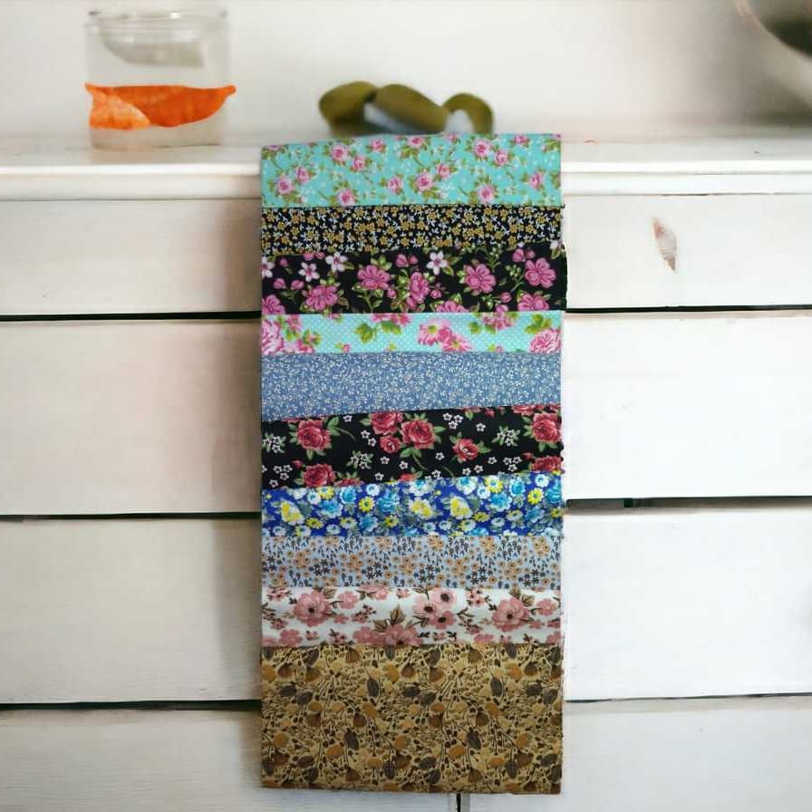 Tecido Tricoline 100% Algodao Estampado Kit Com 10 Peças 30cm X 1 Mt