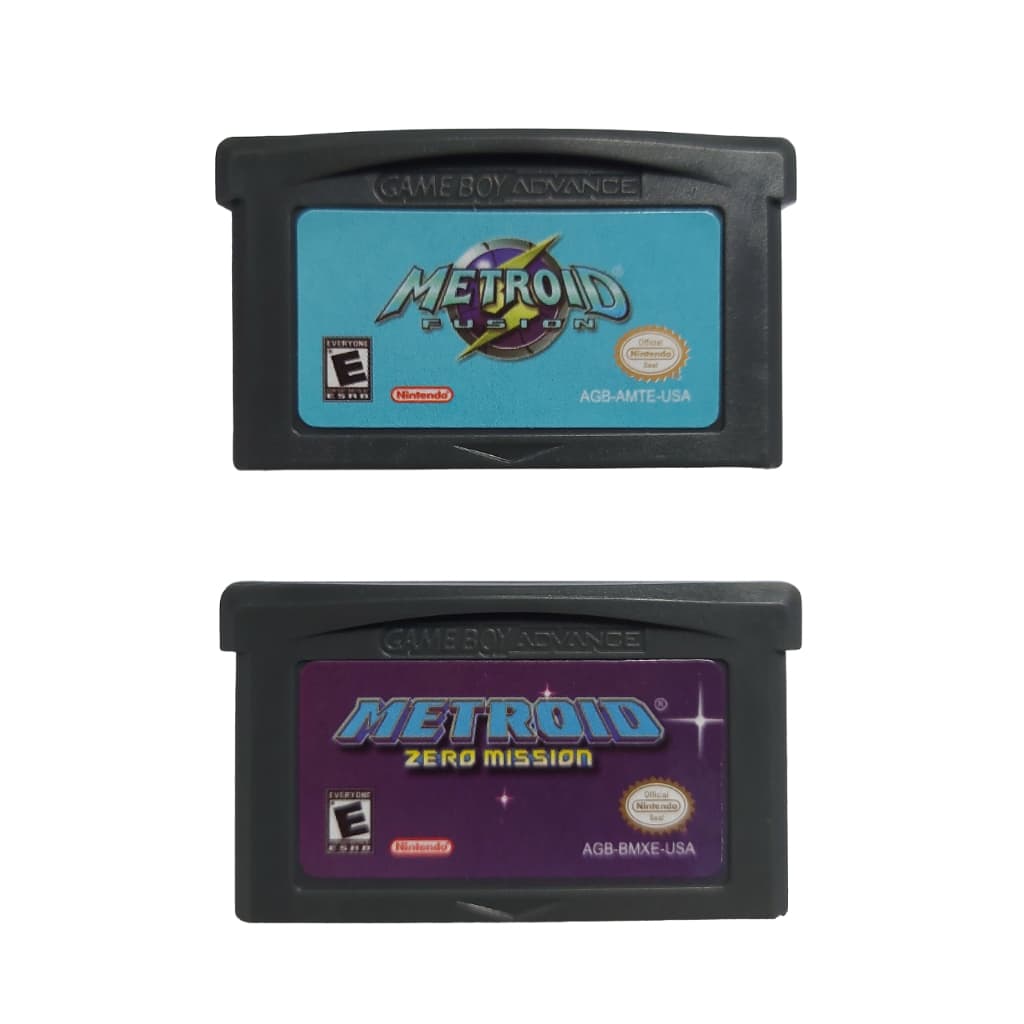 Jogos Metroid Zero Mission + Metroid Fusion - Gba - Novo.
