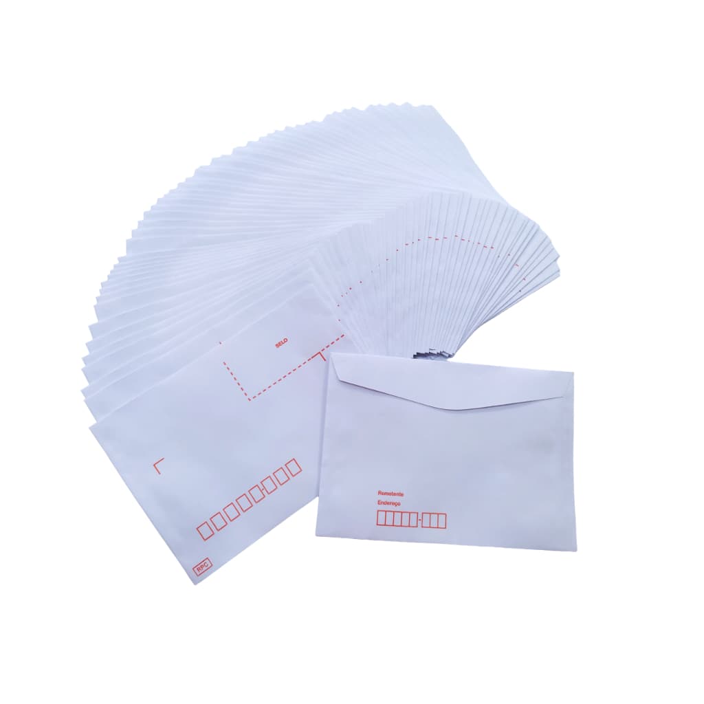 Envelope de carta c/cep 11,4 x 16,2 cm COF012 pacote c/50 ou 100 envelopes