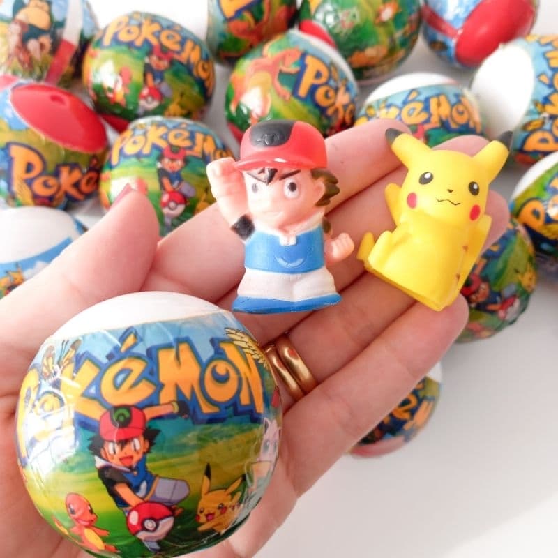 10/20/30/40 Pokebolas Bola mon Surpresa 2pol Infantil - Capsulas Envelopada