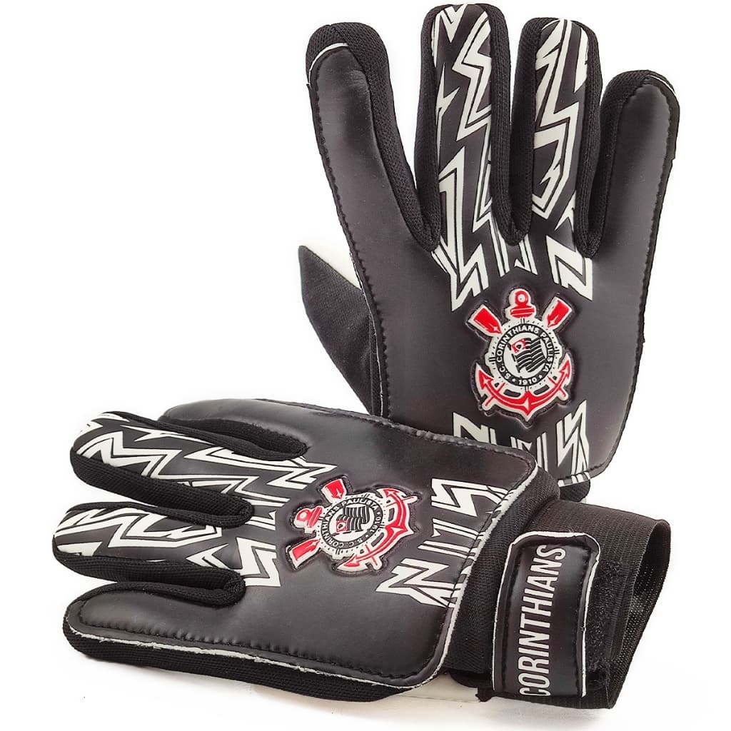 LUVA GOLEIRO FUTEBOL CORINTHIANS ORIGINAL INFANTIL KIDS TREINOS E JOGOS