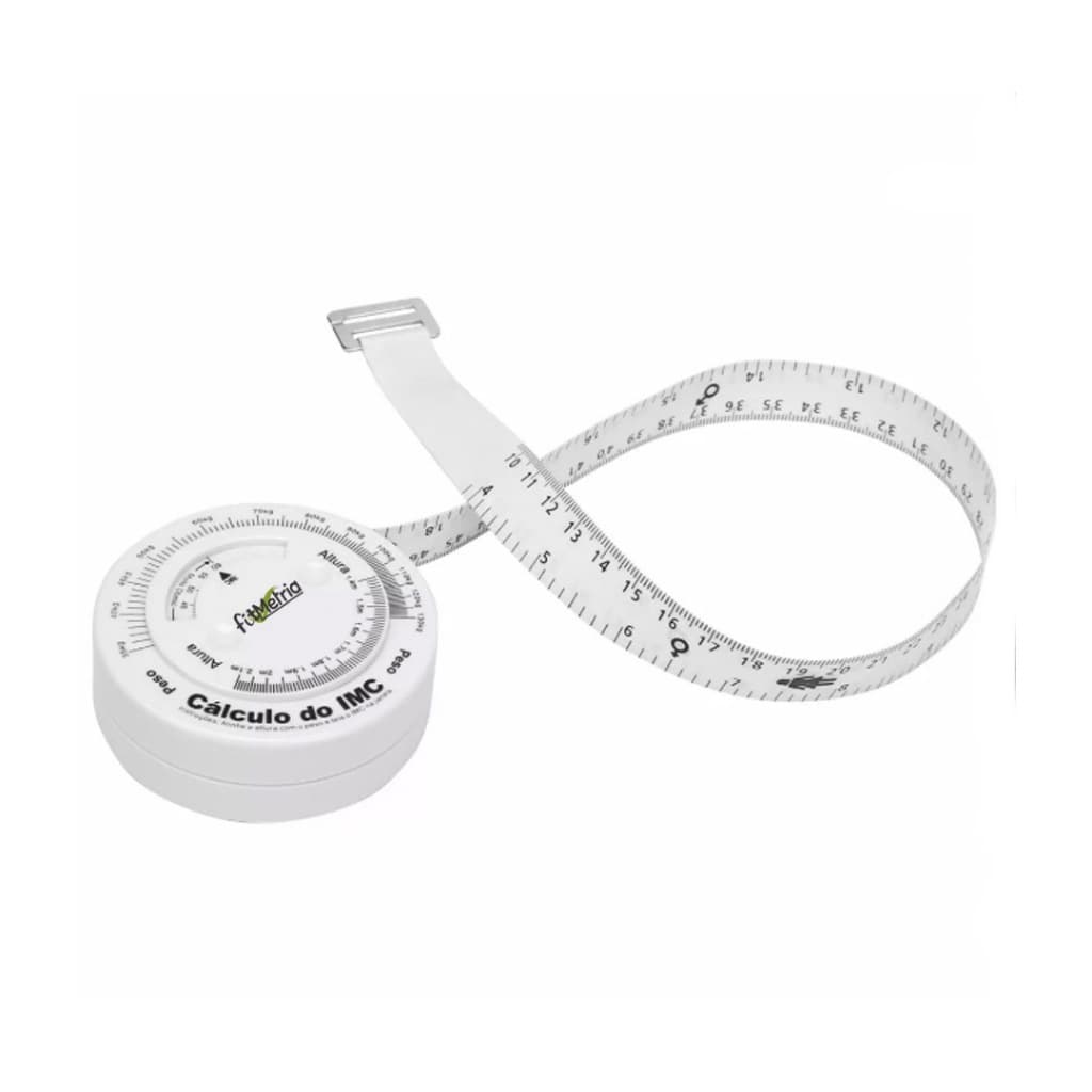 Trena Antropométrica Fita Métrica Corporal 200cm Disco Imc Avaliação física nutrição FITMETRIA
