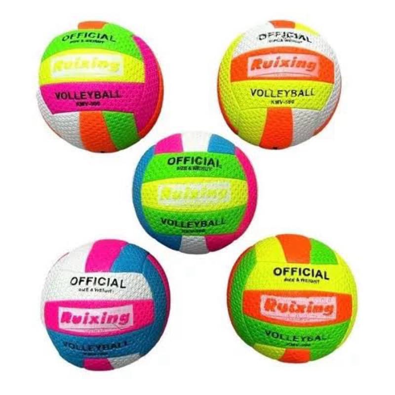 Bola de vôlei de praia multicolorida de toque suave costurada emborrachada