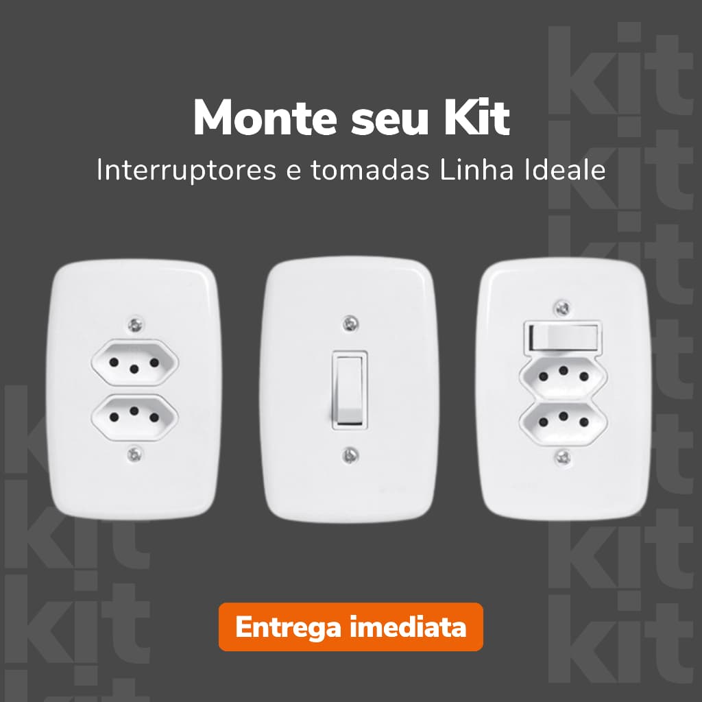 Tomadas 10A e 20A - Interruptores Paralela e Simples Linha Parafuso