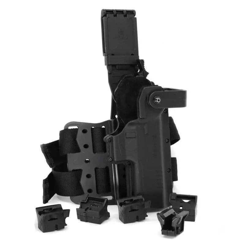 Coldre Hammer Pro II Coxa + 06 Adaptadores de Guarda Mato / Com Revestimento Interno em Couro