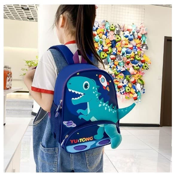 Mochila De Jardim De Infância Design De Dinossauro Desenho Animado Bonito Mochila Pequena Para Meninos