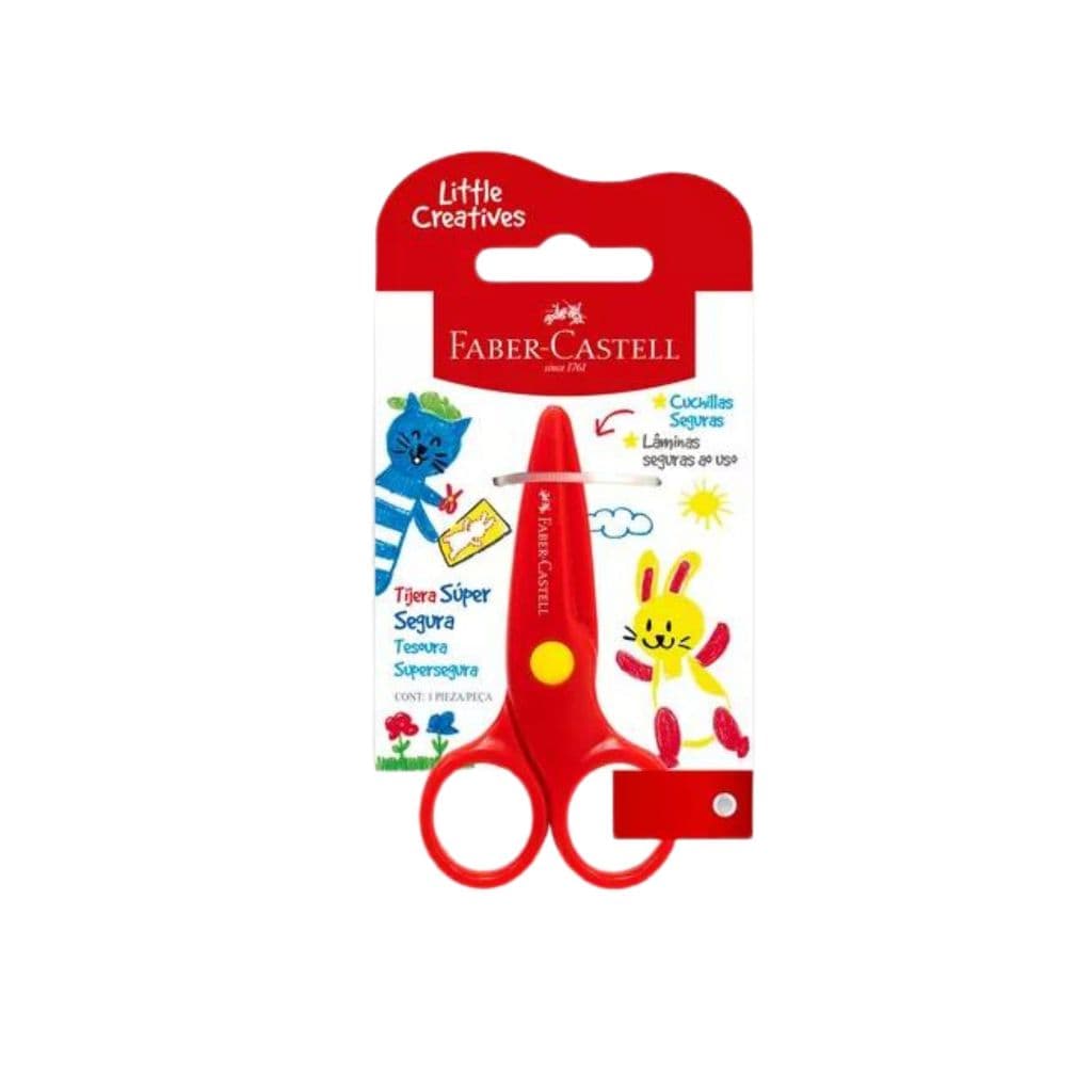 Tesoura Supersegura Vermelha da Linha Little Creatives Lâmina Plástica - Faber Castell