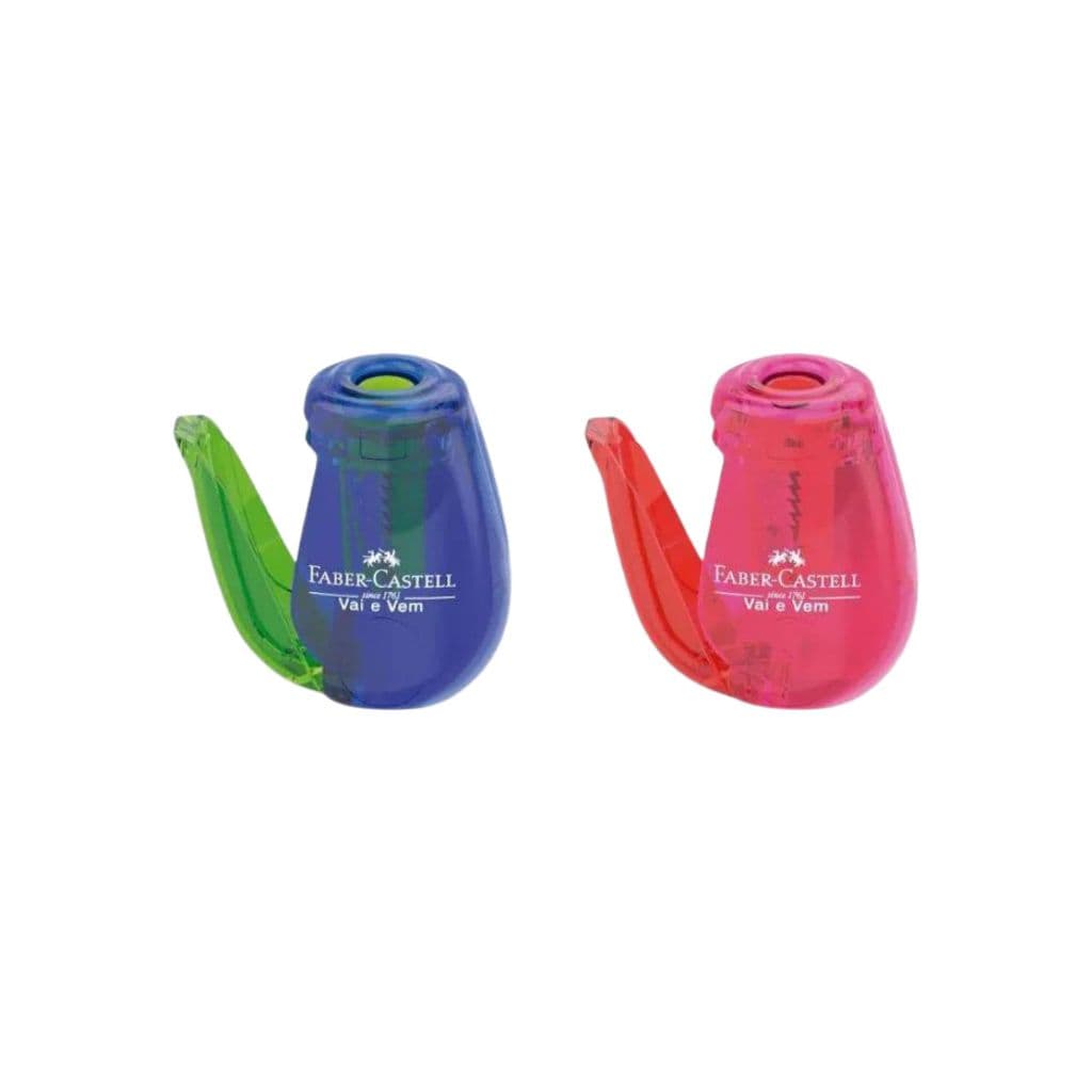 Apontador Vai e Vem com Depósito (Azul e Rosa) - Faber Castell