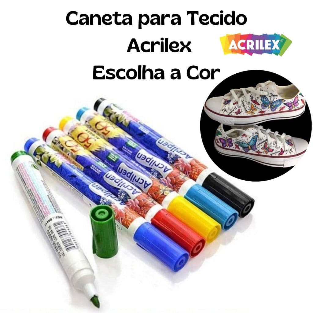 Caneta para Tecido Acrilpen Acrilex - Escolha a Cor