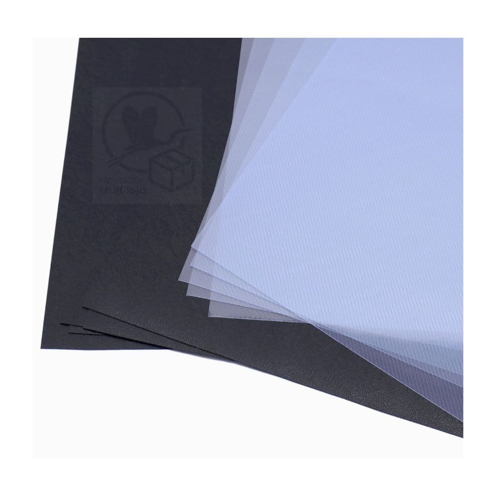 100 Und Capa Encadernação A4 Cristal Line + Preta Couro