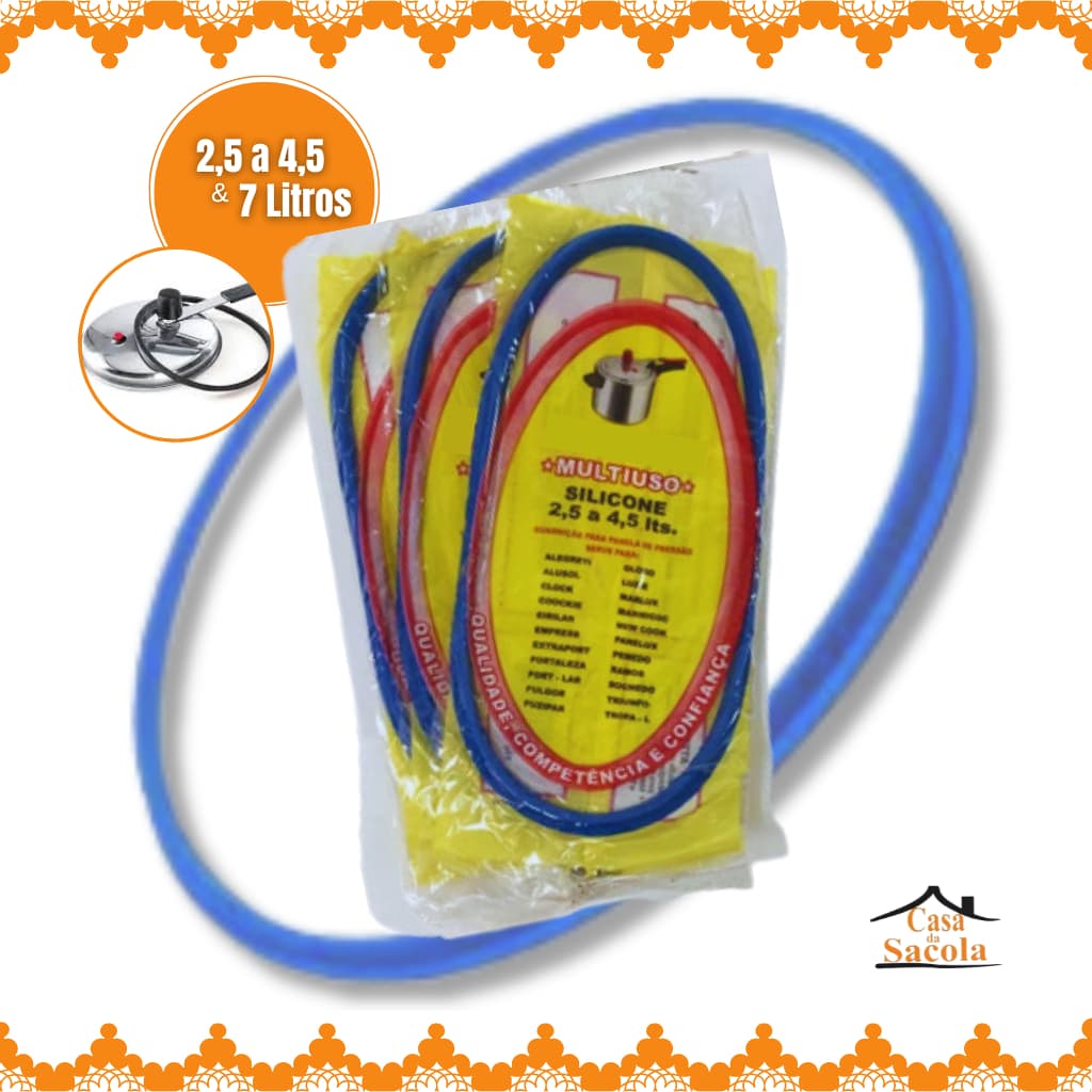 Borracha de Panela de Pressão Silicone 2,5L a 4,5L e 7 Litros