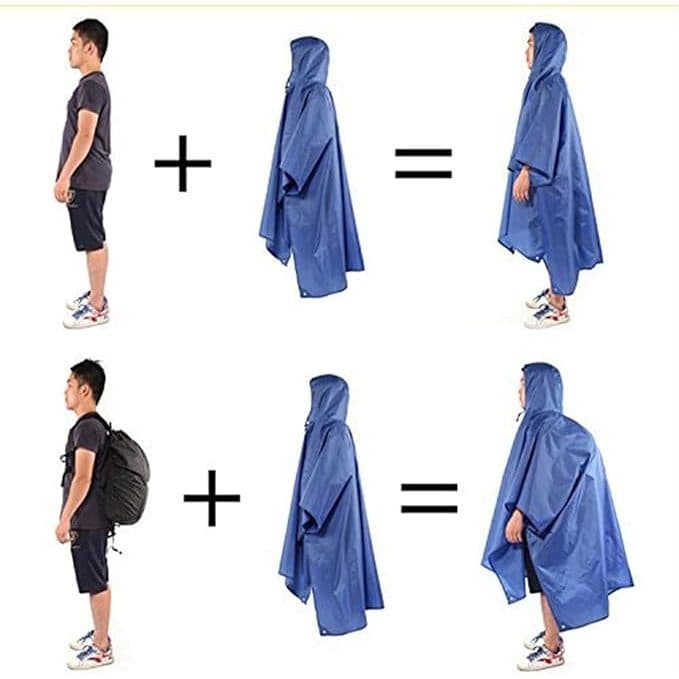 Capa De Chuva Poncho Pvc Forrado Tamanho Unico