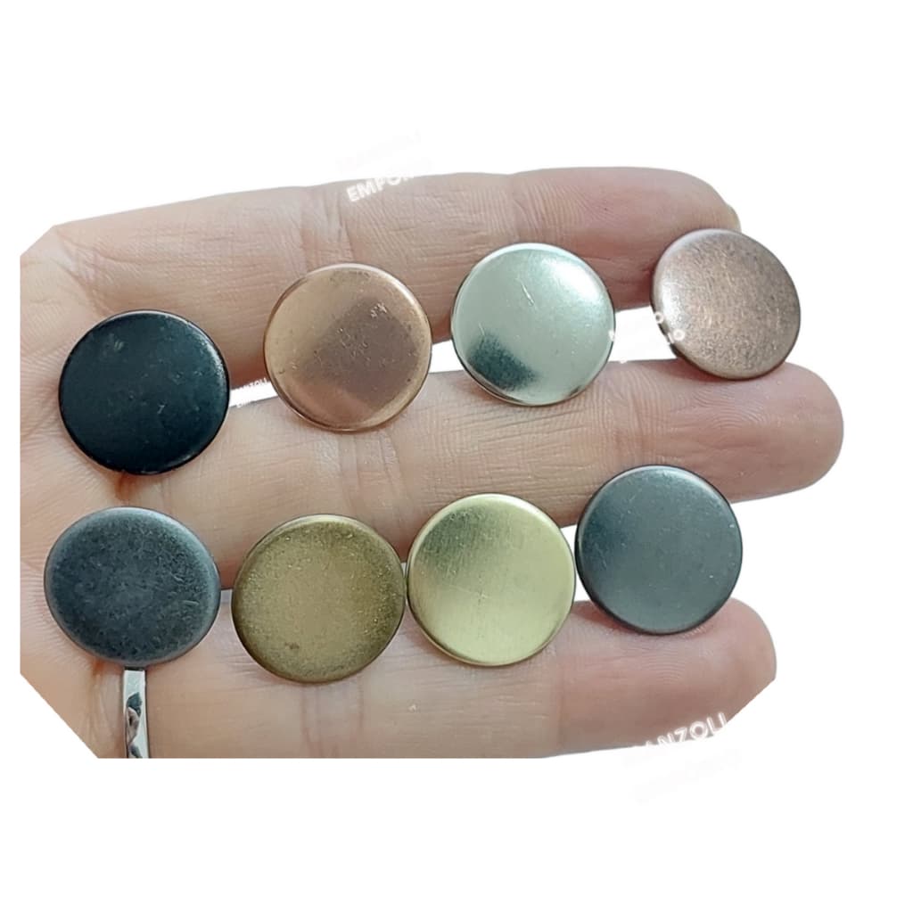 100 Peças Botao Calca Jeans 17 Flex Metal Niquelado