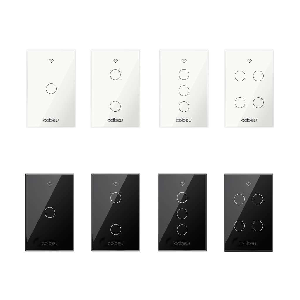 COIBEU Interruptor inteligente de toque wifi rf remoto 1 2 3 4 MB301 302 303 304