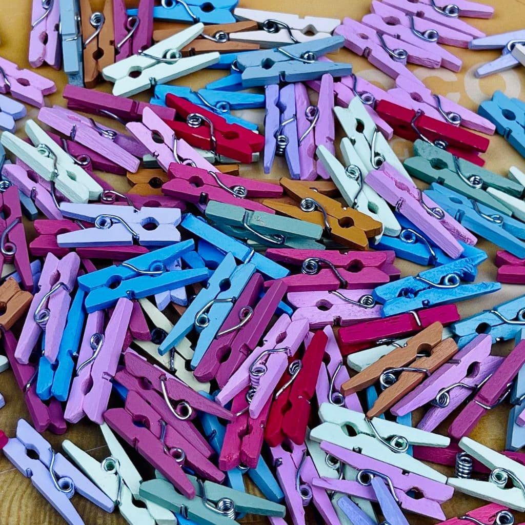 30~300 Mini Pregadores Prendedores Colorido Para Drinks Cartões Lembranças