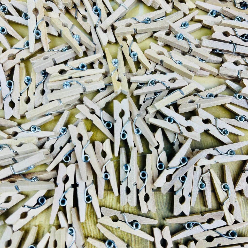 KIT 30~300 Mini Pregadores Prendedores Para Drinks Cartões Lembranças Mini Prendedores Pregador - Lembrancinhas -NATURAL//