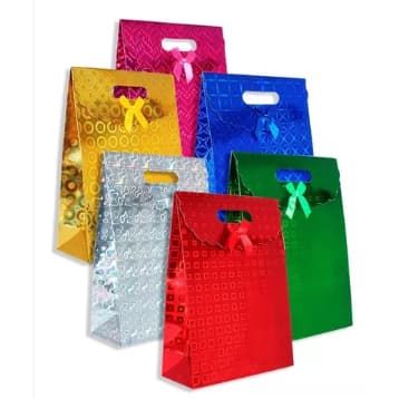 Sacolas de Papel 3D para Presente Decorada Unitário