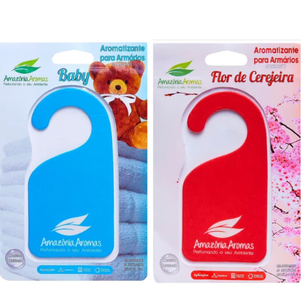 Kit 3 Aromatizantes Para Armários e Gavetas Amazônia Aromas - Fragrância Nobre Perfumada