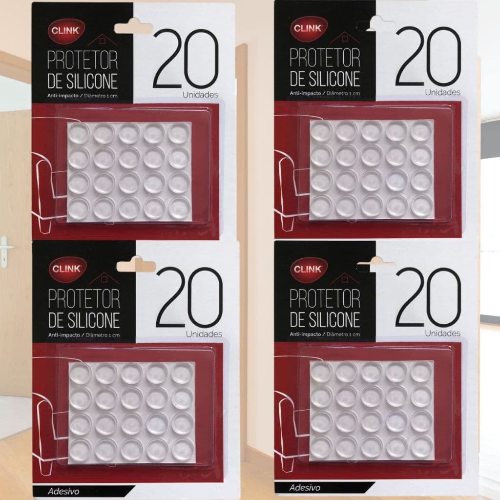 KIT 4 Protetores De Porta De Silicone Anti Impacto Protetor de Parede e Móveis