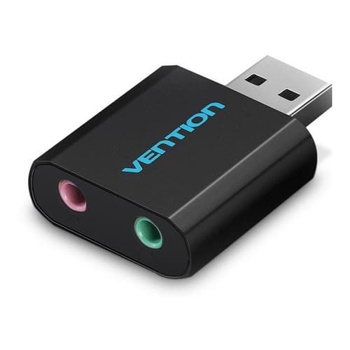 Vention - Placa Vention Som Usb - Usb X P2 - Fone E Microfone C/ Nfe
