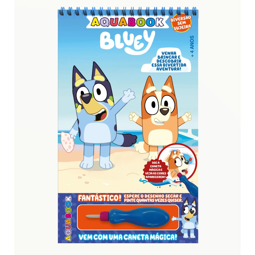 Aquabook Bluey - com Caneta Mágica