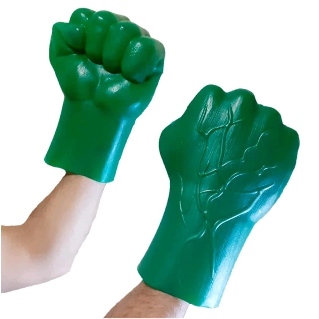 Luvas Hulk Vingadores Brinquedo Infantil Kit Par De Luvas Do Hulk punhos Verde