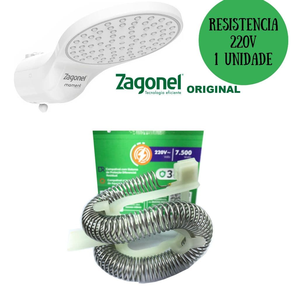 RESISTENCIA 220V MOMENT ELETRONICA ZAGONEL 1 UNIDADE 7.500W 220V