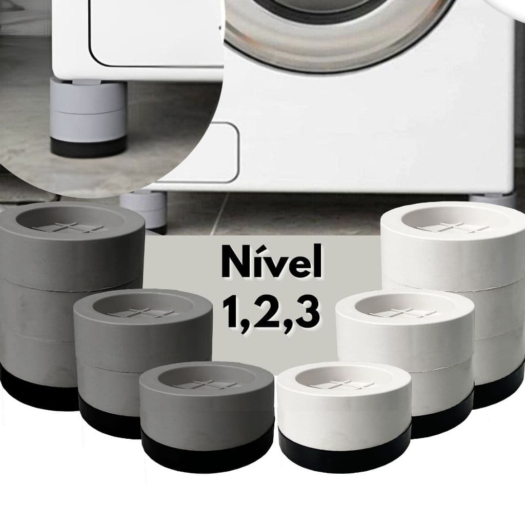 Pé Máquina de Lavar 4 Unidades Nivelador Empilhável Fogão Geladeira