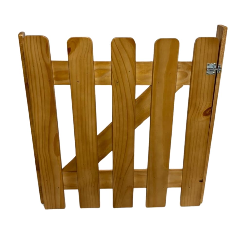 Portão Pet Madeira Cachorro Bebê com Batente Trinco 80cm