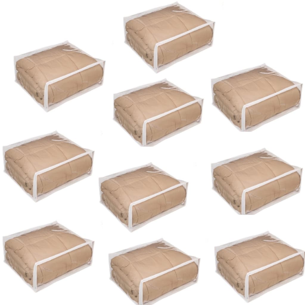 10 Saco Embalagem Organizador para cobreleito  com zíper