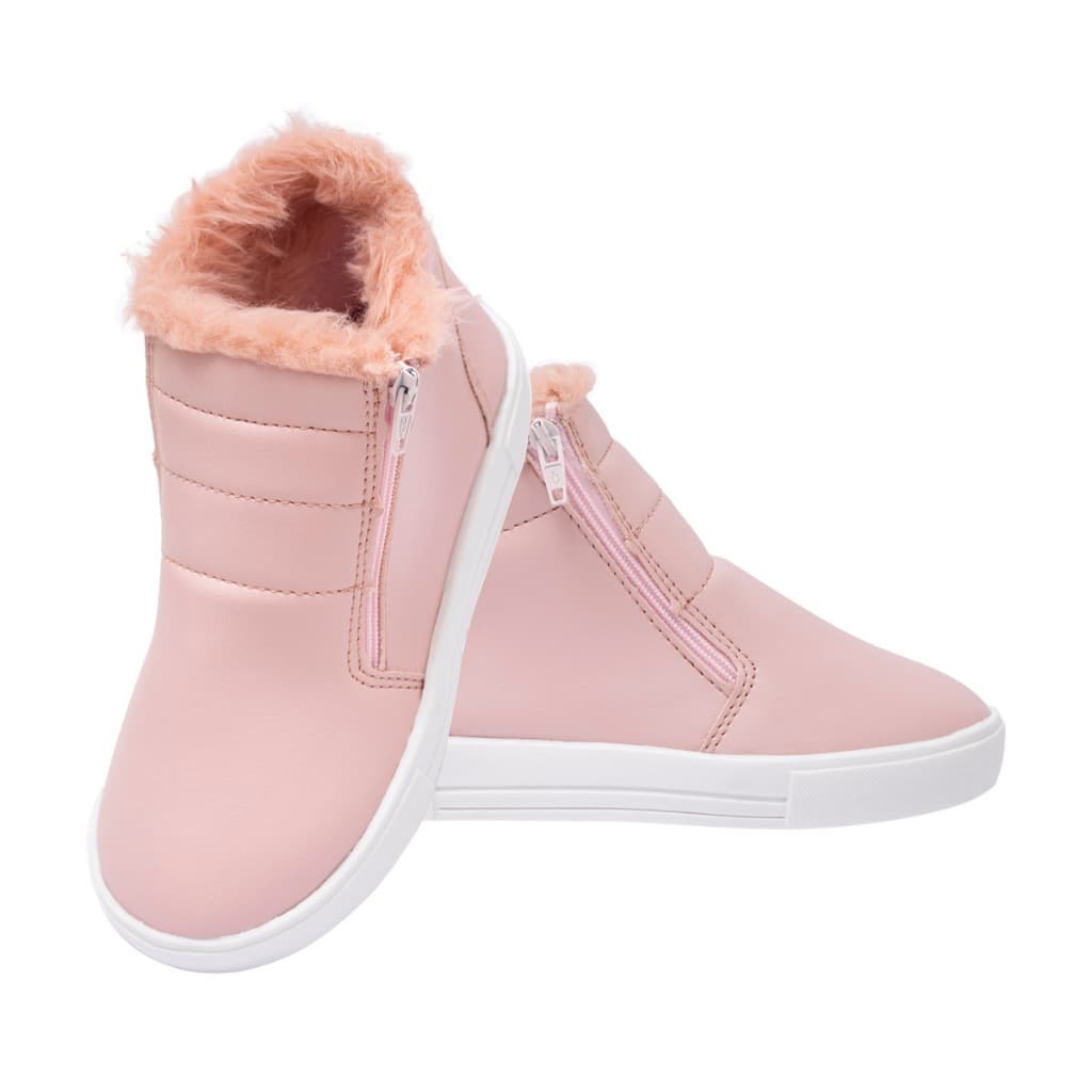 Bota Infantil Menina Botinha Pelo Macia Criança Feminino Bebe Frio Inverno 20 ao 34