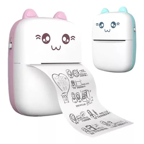 Mini Impressora Térmica Portátil Dos Desenhos Animados Bolso Da Foto Impressora De Impressão Sem Fio Bluetooth Para Android Ios