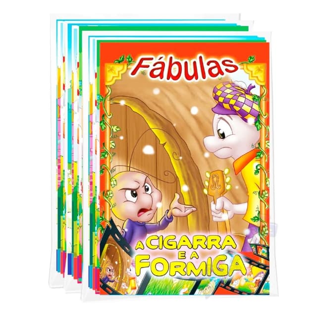 Kit 8 Livros Fábulas Para Crianças Contos Infantis   a Pronta Entrega