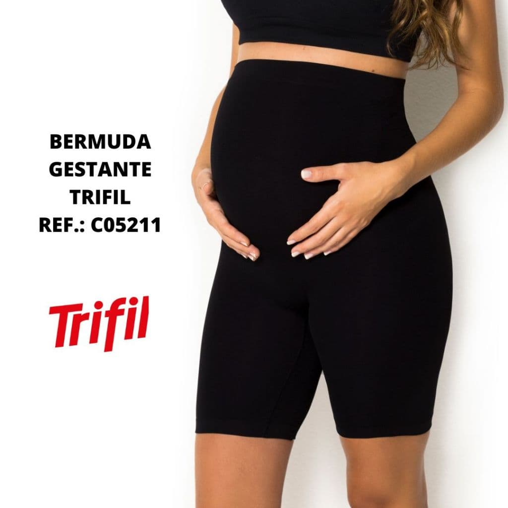 Short Bermuda Cintura Alta Original Trifil Maternidade Para Gestante Gravida Sem Costura 5211