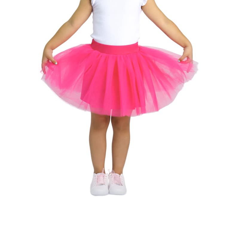Saia de Tule Com Forro Infantil Menina Curta Tutu Fantasia Bailarina