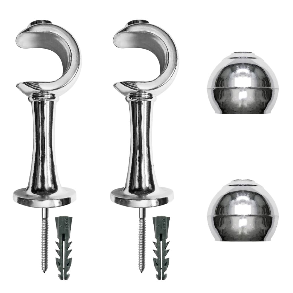 Suporte Cortina Simples 28MM com Ponteira (Par) - Várias Cores