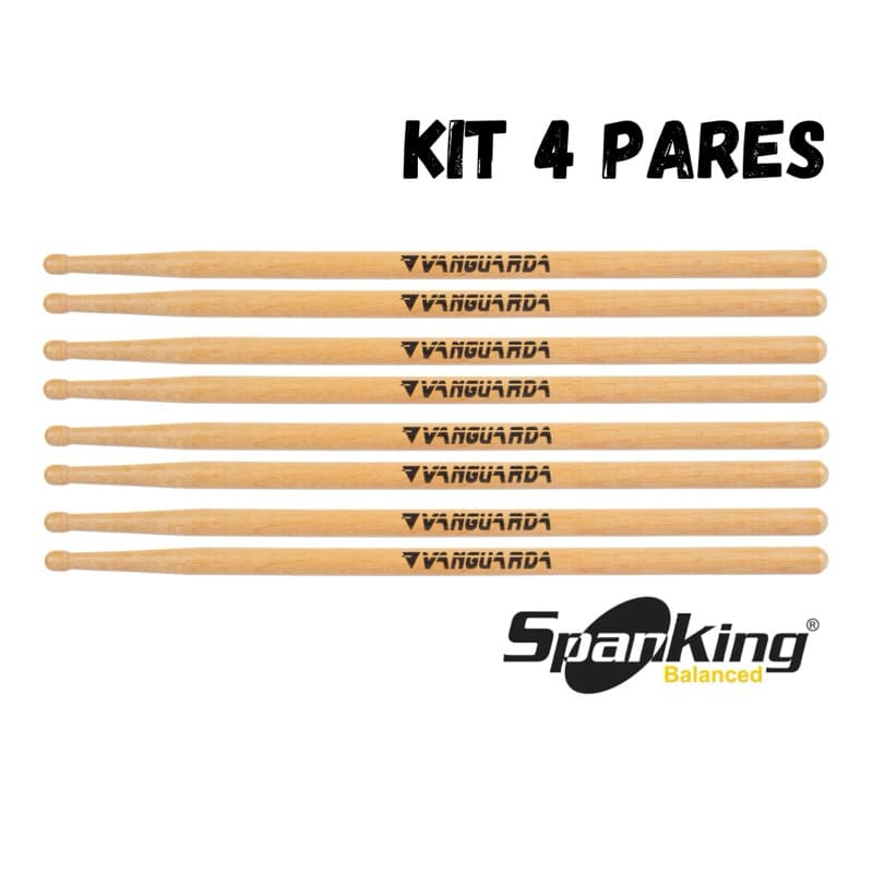 Kit 4 Pares de Baqueta Spanking Vanguarda Marfim 5A
