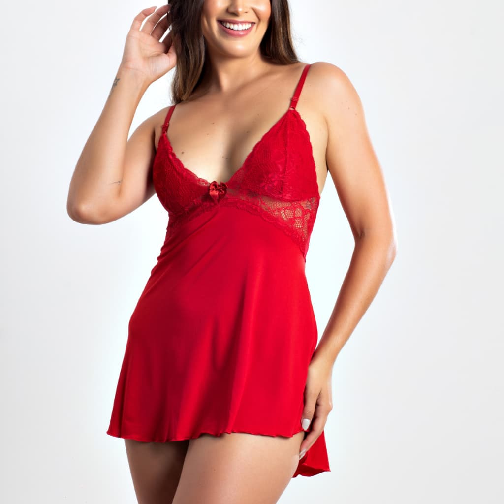 Camisola De Renda Noite Sensual Renda Sexy Lingerie Noite
