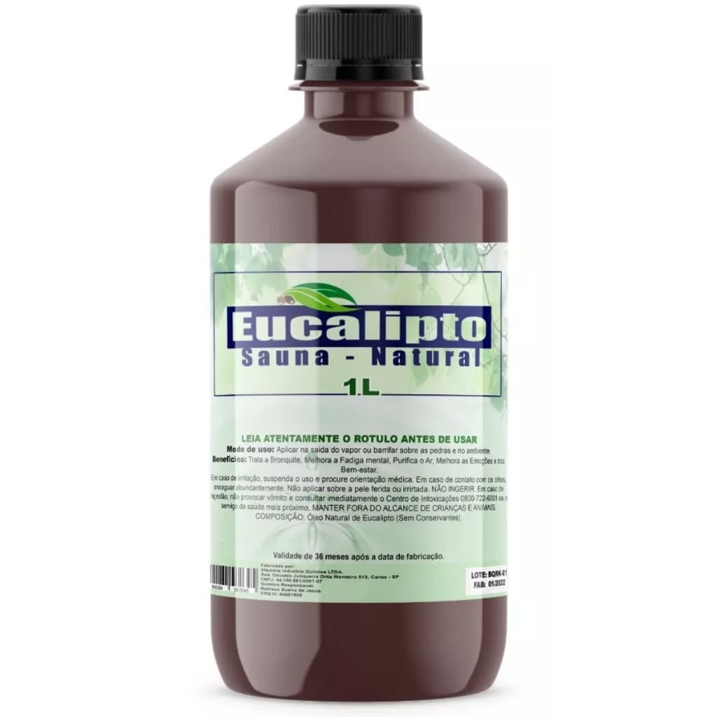 Essência Concentrada De Eucalipto Puro Para Sauna 1 Litro