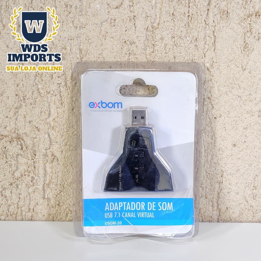Adaptador placa de som usb 7.1 para PC e Notebook Knup