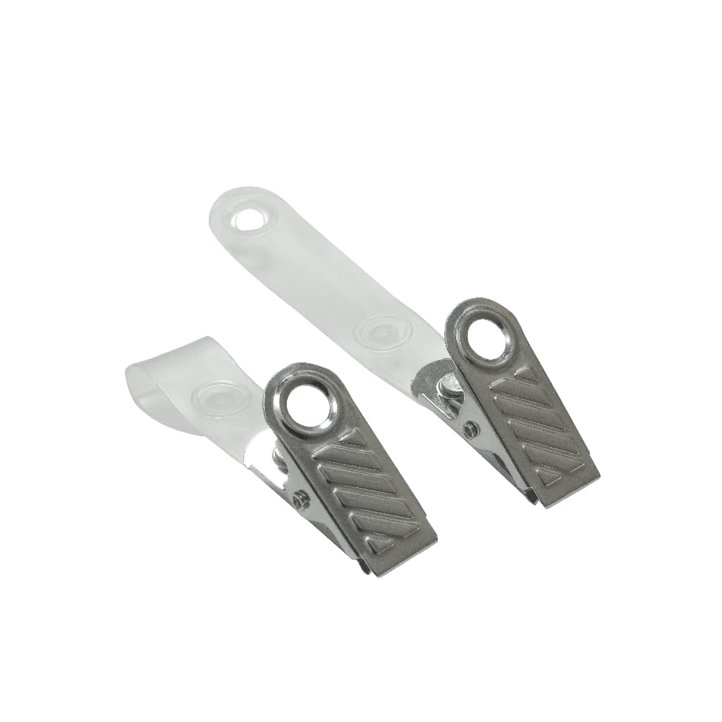 Presilha Jacaré com Alça Leitosa - Clips Jacaré para Crachá - 100 UN