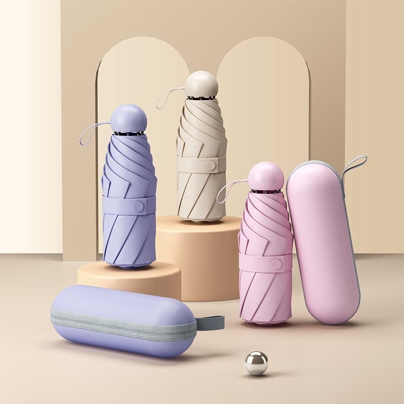 Guarda Chuva Mini Cápsula Estojo de Sol  blackout Cápsula Contra UV