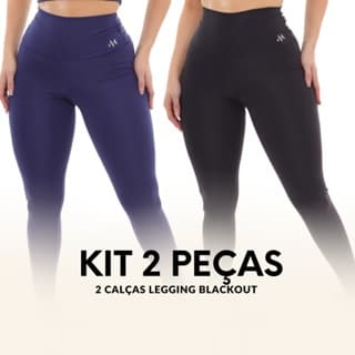 Kit 2 Legging BlacKout Feminina Zero Transparência