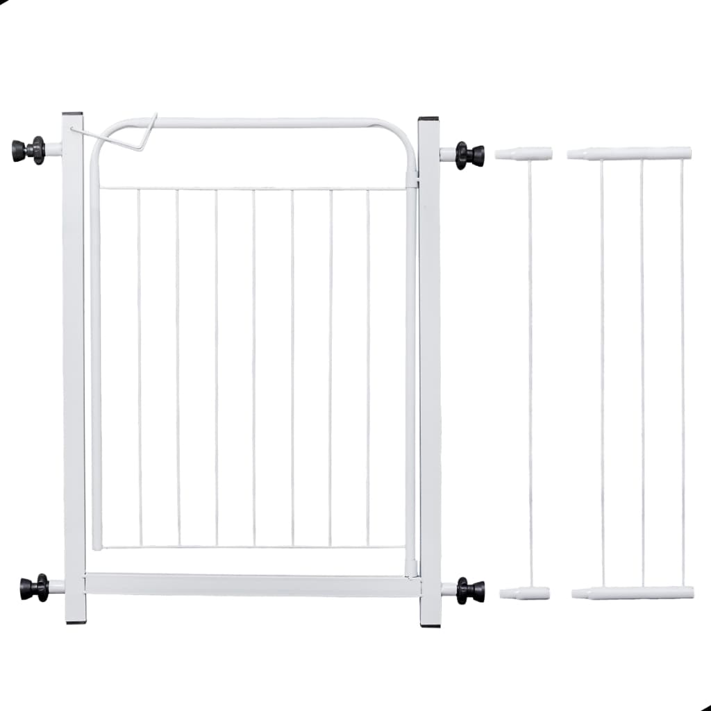 Grade Portão Pet 80 A 105 Cm Proteção Criança Cachorro Gatos Branco